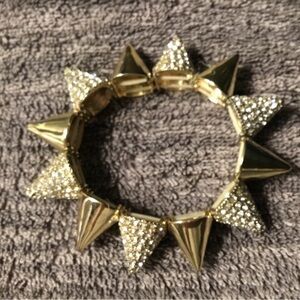 Gold tone and jewelled cones bracelet Vintage